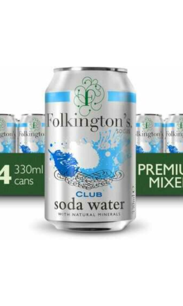 Folkington’s Club Soda Water (24x330ml)